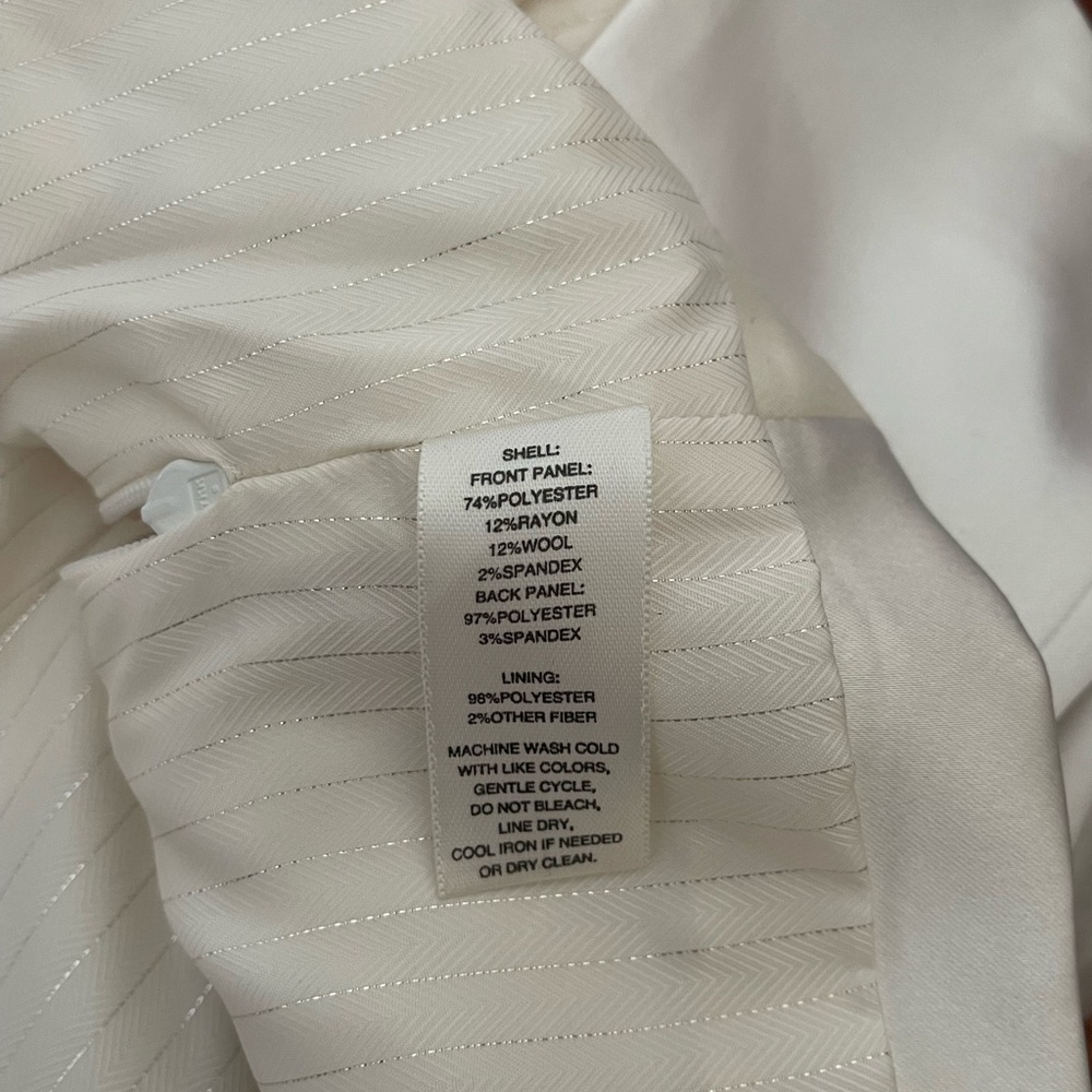 WHBM Ivory Halter Tuxedo Vest - Picture 6 of 7